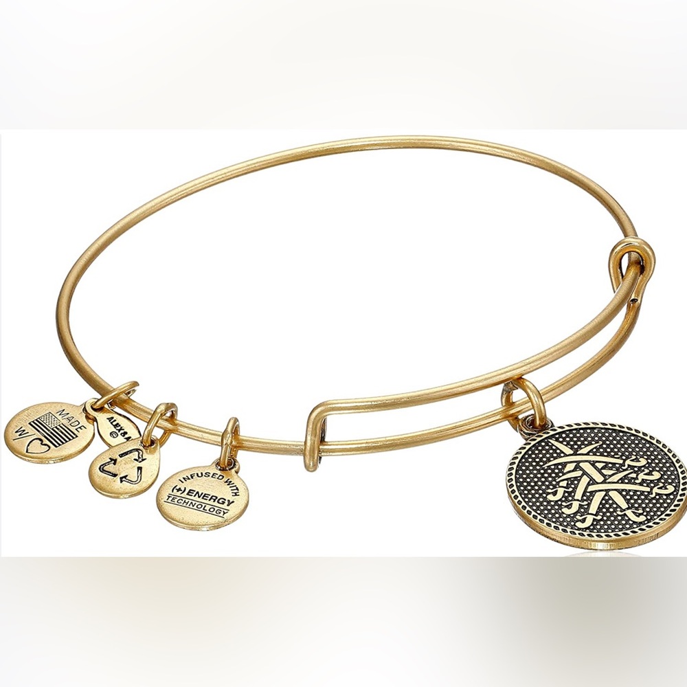 NWT Alex and Ani Energy bangle, charm, seven swords bracelet | GOLD Fini… - Picture 1 of 5